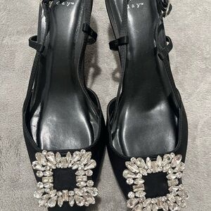 Black Embellished Women's Shoes
